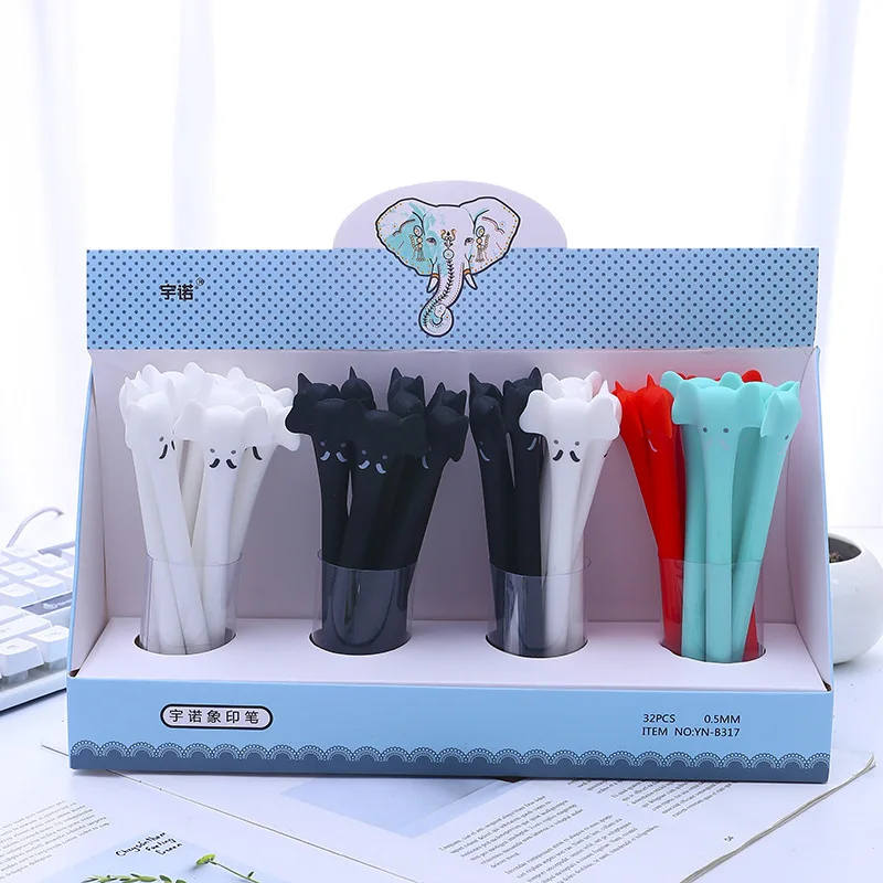 32pcs Gel Pens Kawai elephant black colored gel-ink pens for writing Cute stationery office school supplies
32pcs Gel Pens Kawai elephant black colored gel-ink pens for writing Cute stationery office school supplies