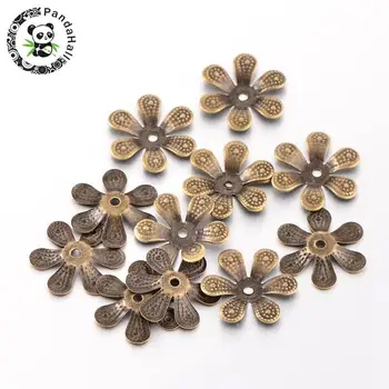 Iron Bead Caps, Flower, Nickel Free, Antique Bronze Color, about 16mm in diameter, 2mm thick, hole: 1.5mm
Iron Bead Caps, Flower, Nickel Free, Antique Bronze Color, about 16mm in diameter, 2mm thick, hole: 1.5mm