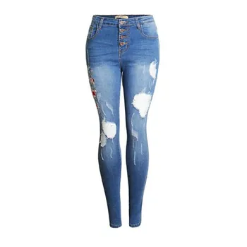 New women's cotton high waist embroidered hole jeans jeans stretch women's hollow skinny jeans women
New women's cotton high waist embroidered hole jeans jeans stretch women's hollow skinny jeans women