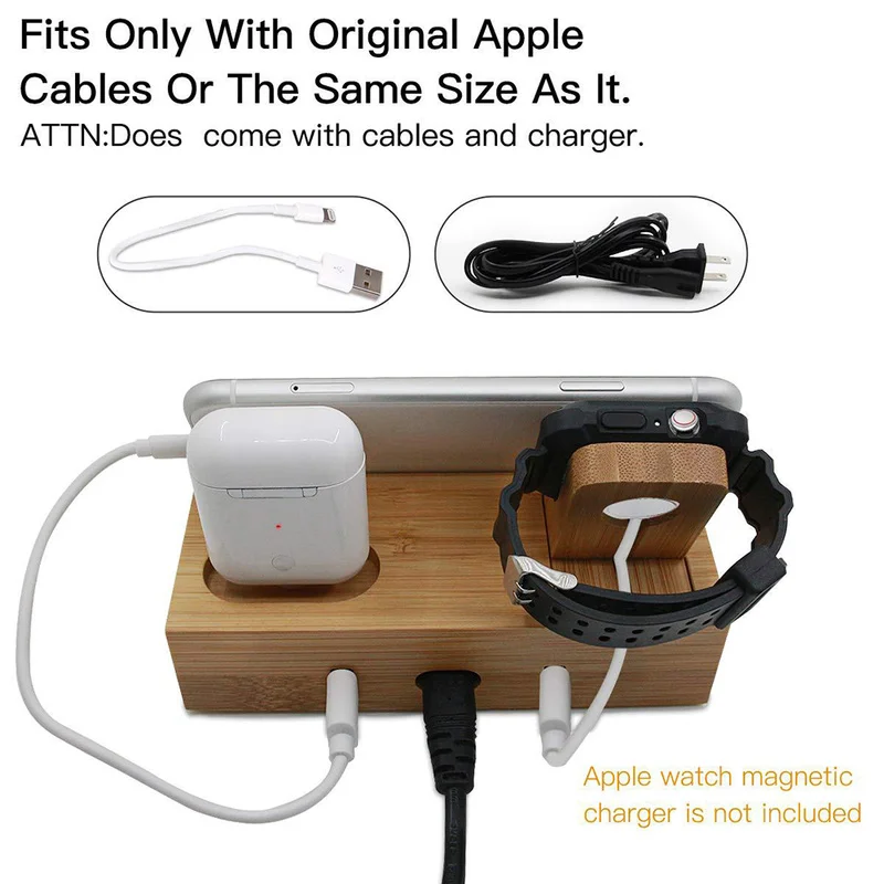 

Crinding 3 In 1 Charging Docks Station Stand for Apple Watch Series 4/3/2/1 Airp Stand for AirPods 2 IPhone X/XS/8/8Plus/7