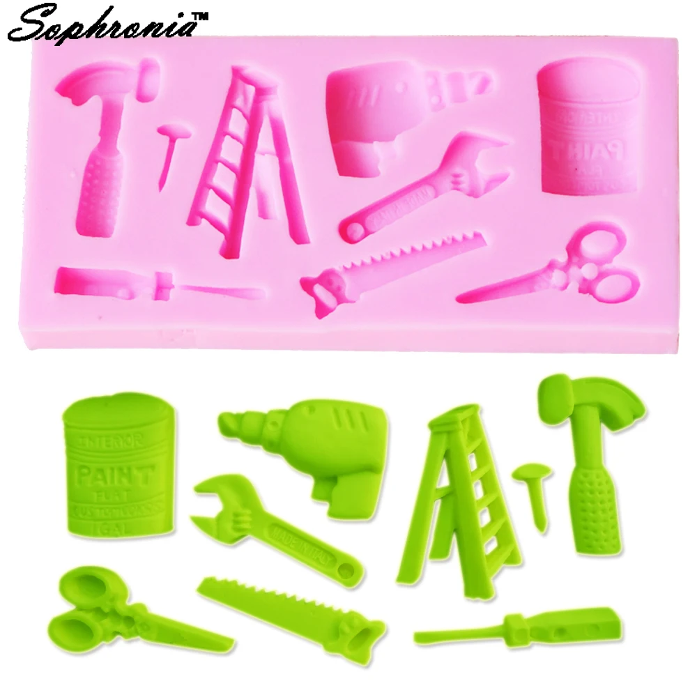 Sophronia Shear Electric Drill Hammer Tools Fondant 3D Silicone Cake Molds, Candle Molds, Chocolate Moulds, Bake Ware M143
Sophronia Shear Electric Drill Hammer Tools Fondant 3D Silicone Cake Molds, Candle Molds, Chocolate Moulds, Bake Ware M143