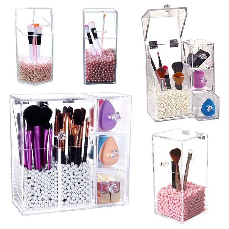 Multi-style PS Acrylic Makeup Organizer Cosmetic Holder Makeup Tools Storage Pearls Box Brush Accessory Organizer Box with Cover
Multi-style PS Acrylic Makeup Organizer Cosmetic Holder Makeup Tools Storage Pearls Box Brush Accessory Organizer Box with Cover
