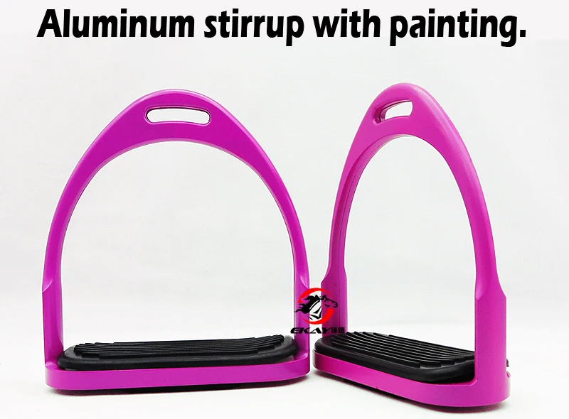 Free shipping colorful aluminum hunting stirrup with rubber pad,size:4 3/4",horse product.(ST3111CO)
Free shipping colorful aluminum hunting stirrup with rubber pad,size:4 3/4",horse product.(ST3111CO)