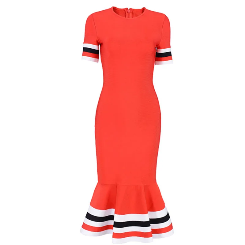 HIGH STREET Newest Fashion 2019 Designer Runway Dress Women's Short Sleeve Mermaid Bandage Dress
HIGH STREET Newest Fashion 2019 Designer Runway Dress Women's Short Sleeve Mermaid Bandage Dress