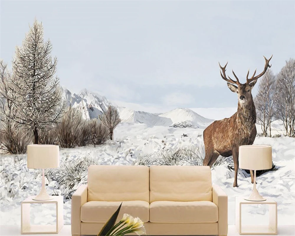 Beibehang Custom wallpaper photo deer in the snow of mural wallpaper sitting room adornment bedroom TV setting 3 d wallpaepr
Beibehang Custom wallpaper photo deer in the snow of mural wallpaper sitting room adornment bedroom TV setting 3 d wallpaepr
