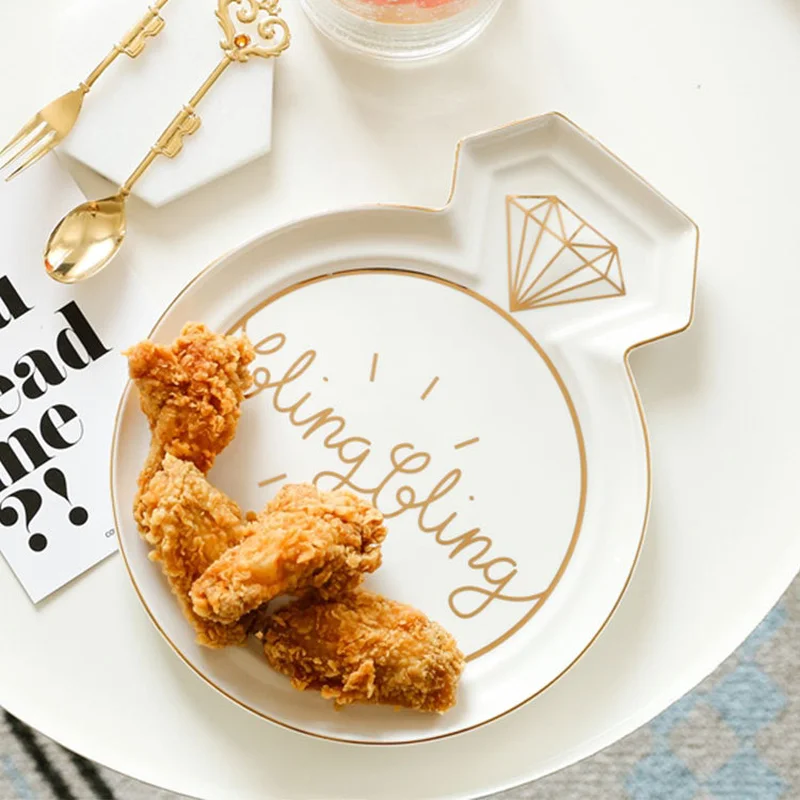 Large Ceramic Golden Crown Diamond Jewelry Dish Breakfast Steak Western Food Fruit Plates Storage Tray Decoration Crafts Gifts
Large Ceramic Golden Crown Diamond Jewelry Dish Breakfast Steak Western Food Fruit Plates Storage Tray Decoration Crafts Gifts