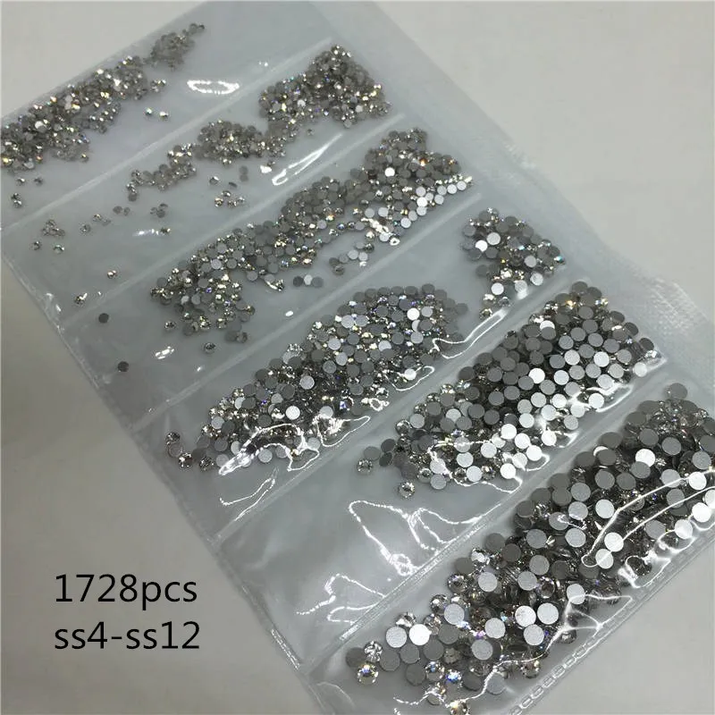 Mix Sizes 1728PCS/Pack Crystal Non Hotfix Flatback Rhinestones Nail Rhinestoens For Nails 3D Nail Art Decoration Gems
Mix Sizes 1728PCS/Pack Crystal Non Hotfix Flatback Rhinestones Nail Rhinestoens For Nails 3D Nail Art Decoration Gems
