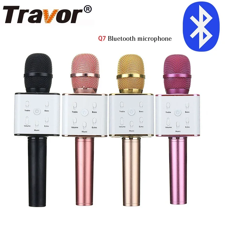 Travor Bluetooth Q7 Wireless Microphone Karaoke Speaker High-end Version Mic KTV Player Phone Mike For Computer Stage Conference
Travor Bluetooth Q7 Wireless Microphone Karaoke Speaker High-end Version Mic KTV Player Phone Mike For Computer Stage Conference