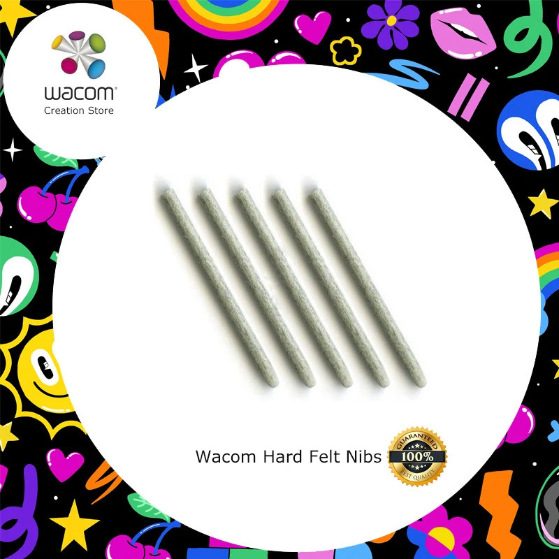Wacom Intuos Hard Felt Nibs (5 Pack) for Wacom Cintiq Series Intuos Series Tablet Pen (ACK-20003)
Wacom Intuos Hard Felt Nibs (5 Pack) for Wacom Cintiq Series Intuos Series Tablet Pen (ACK-20003)