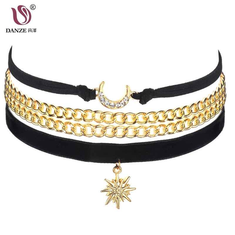 DANZE 3 Pcs/Lot Gothic Handmade Double Chain Velvet Choker Alloy Sailor Moon Pandent Necklace Women Chocker Jewelry Dropshipping
DANZE 3 Pcs/Lot Gothic Handmade Double Chain Velvet Choker Alloy Sailor Moon Pandent Necklace Women Chocker Jewelry Dropshipping