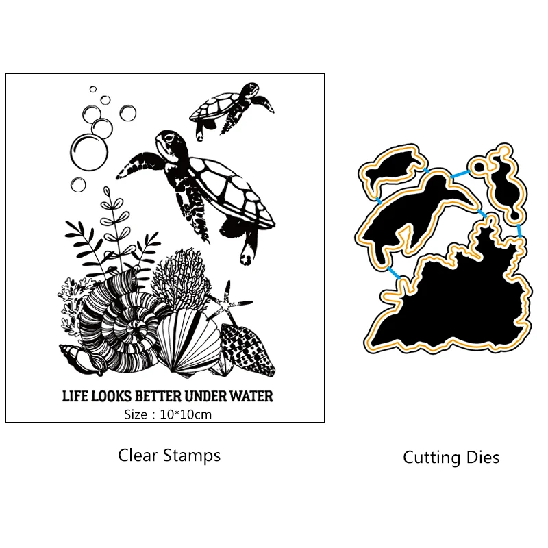 ZhuoAng Big turtle Cutting Dies and Clear Stamp Set for DIY Scrapbooking Photo Album Decoretive Embossing Stencial
ZhuoAng Big turtle Cutting Dies and Clear Stamp Set for DIY Scrapbooking Photo Album Decoretive Embossing Stencial