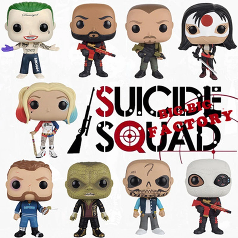 Funko POP Suicide Squad Joker Harley Quinn Deadshot Model Figure Collection Model Toy gifts
Funko POP Suicide Squad Joker Harley Quinn Deadshot Model Figure Collection Model Toy gifts