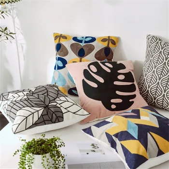 Simple modern cotton wool embroidered pillowcase cushion cover geometric embroidery waist pillow case lumbar pillow cover
Simple modern cotton wool embroidered pillowcase cushion cover geometric embroidery waist pillow case lumbar pillow cover