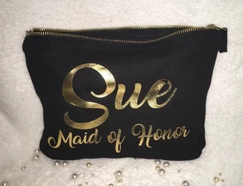 personalized text name wedding birthday gifts bride bridesmaid comestic vanity Bags, Maid of Honour Gift
personalized text name wedding birthday gifts bride bridesmaid comestic vanity Bags, Maid of Honour Gift