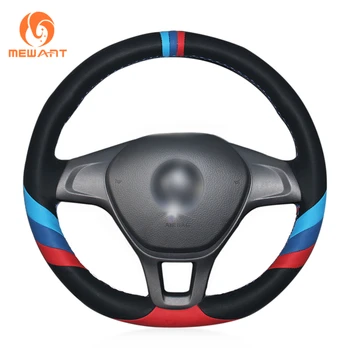 MEWANT Black Light Blue Blue Red Genuine Leather Steering Wheel Cover for Volkswagen VW Golf 7 Mk7 New Polo 2014 2015 2016 2017
MEWANT Black Light Blue Blue Red Genuine Leather Steering Wheel Cover for Volkswagen VW Golf 7 Mk7 New Polo 2014 2015 2016 2017