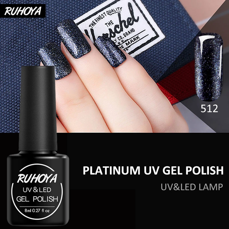 Ruhoya 8ML Cracking Gel Varnish Nail Glue Hybrid Varnishes Soak Off Crack Art UV LED Lucky Lacquer Crackle Polish | Красота и