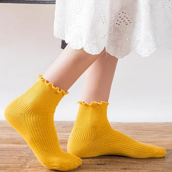 Fashion Soft Cotton Ruffled Lace Women Princess Socks Sweet Pure Color Fitting Cozy Girls Socks Top Quality Spring Autumn Socks
Fashion Soft Cotton Ruffled Lace Women Princess Socks Sweet Pure Color Fitting Cozy Girls Socks Top Quality Spring Autumn Socks