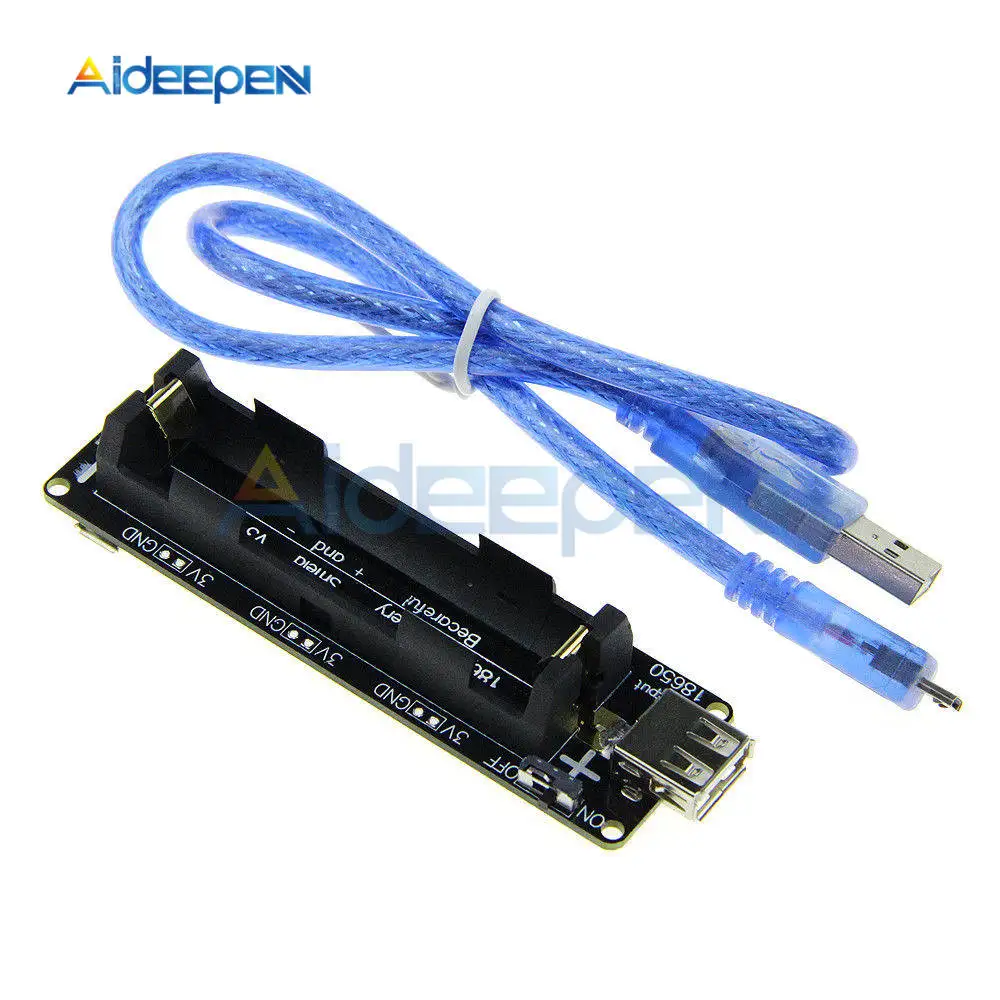 ESP32 18650 Battery Shield V3 For Raspberry Pi For WEMOS For Arduino Micro USB Type-A USB Output Diy Kit with Cable
ESP32 18650 Battery Shield V3 For Raspberry Pi For WEMOS For Arduino Micro USB Type-A USB Output Diy Kit with Cable