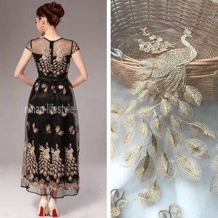 Free shipping Lei mesh yarn embroidered peacock flower bilateral fashion dress fabrics 1meter
Free shipping Lei mesh yarn embroidered peacock flower bilateral fashion dress fabrics 1meter