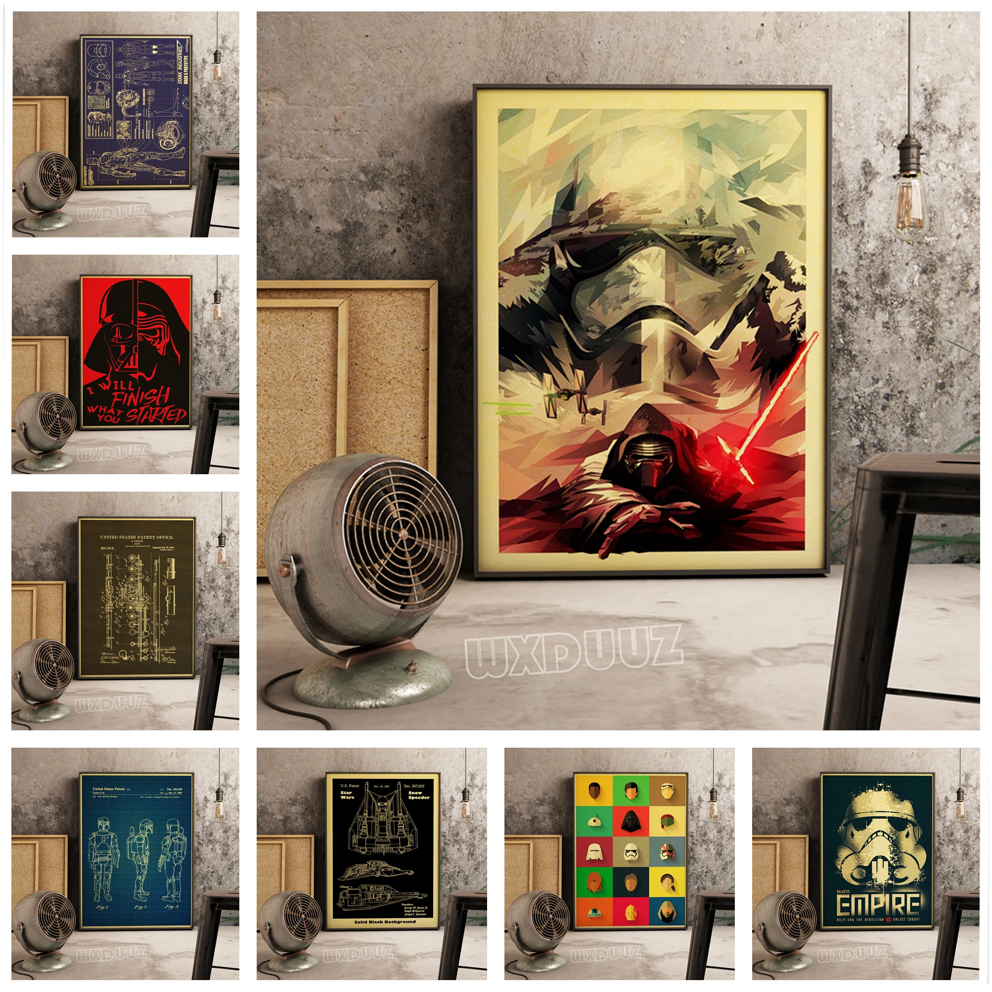 Star Wars Simple Series Retro Poster Typographic Poster Home Furnishing Art Deco Painting Bar decoration canvas painting K260
Star Wars Simple Series Retro Poster Typographic Poster Home Furnishing Art Deco Painting Bar decoration canvas painting K260