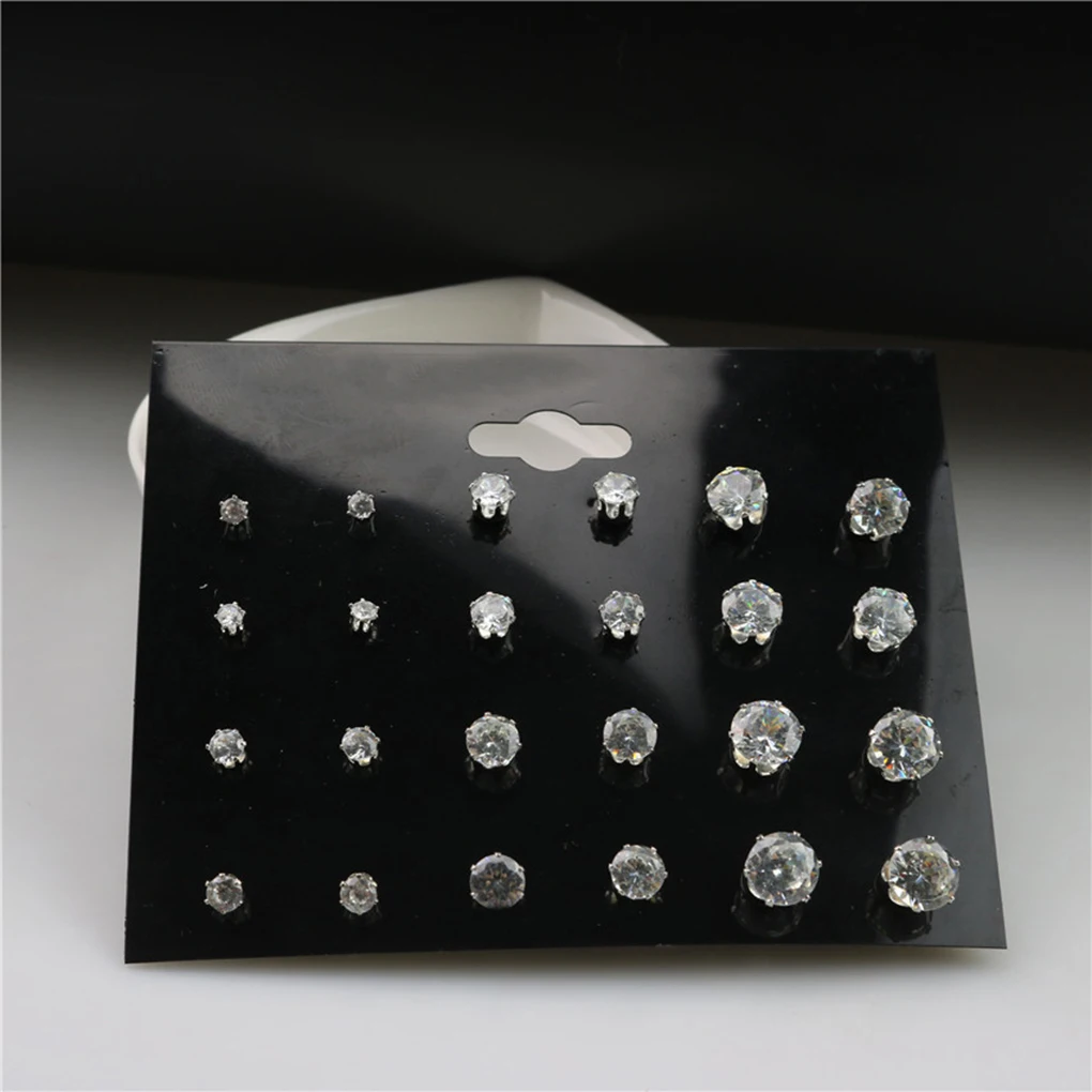 12 Pairs Of Sparkling Shining Crystal Women Earrings Set Men Rhinestones Stud Ear Rings Girl Gift Jewelry
12 Pairs Of Sparkling Shining Crystal Women Earrings Set Men Rhinestones Stud Ear Rings Girl Gift Jewelry