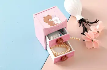 1PC 2 Layers Bear Jewelry Box With Drawers Necklace Jewelry Case Wood Makeup Desktop Storage Box KN 059
1PC 2 Layers Bear Jewelry Box With Drawers Necklace Jewelry Case Wood Makeup Desktop Storage Box KN 059