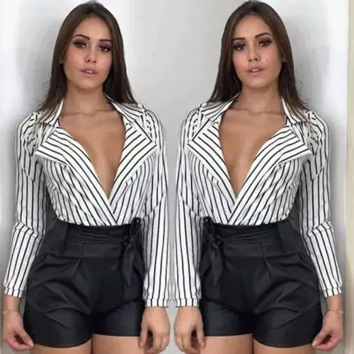 2018 New arrival Hot Sexy Charming Women's Long Sleeve Loose Casual Shirt Summer Tops Striped V Neck T-Shirt
2018 New arrival Hot Sexy Charming Women's Long Sleeve Loose Casual Shirt Summer Tops Striped V Neck T-Shirt