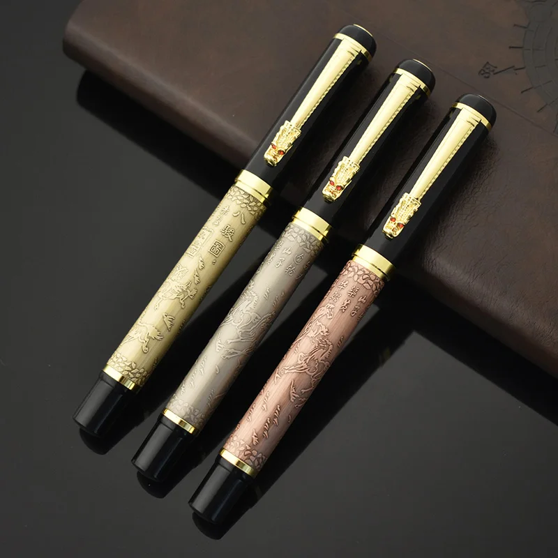 Elegant New High-grade Metal " the eight horses" Fountain Pen For Calligraphy Writing Gift School Office Supplies Stationery
Elegant New High-grade Metal " the eight horses" Fountain Pen For Calligraphy Writing Gift School Office Supplies Stationery