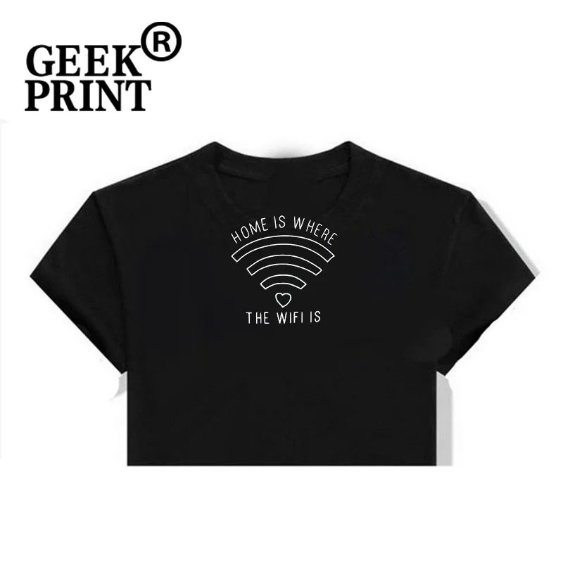 2018 Women Custom T Shirt Fashion Print HOME IS WHERE THE WIFI IS AT Tees Short Sleeve Shirts Lovely Lady Clothes T Shirts
2018 Women Custom T Shirt Fashion Print HOME IS WHERE THE WIFI IS AT Tees Short Sleeve Shirts Lovely Lady Clothes T Shirts