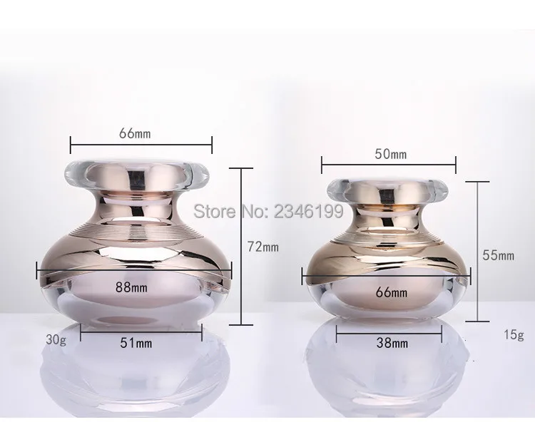 Acrylic Cream Jar 50g Rose Gold Lotion Pump Bottle Emulsion Pump 100ml Acrylic Cosmetic Container Empty Cosmetic Packaging (8)