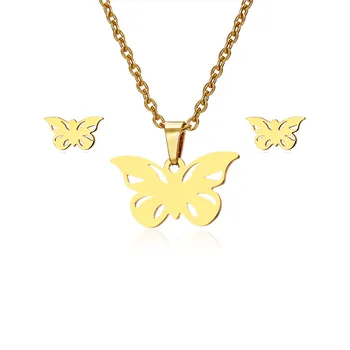 Animal Butterfly Jewelry Sets for Women Stainless Steel Necklace Earrings Jewelry Sets Wedding Bride Jewelry set
Animal Butterfly Jewelry Sets for Women Stainless Steel Necklace Earrings Jewelry Sets Wedding Bride Jewelry set