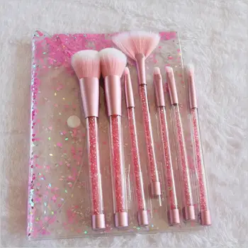 7pcs Pink Diamond Makeup Brushes Crystal Handle Rhinestone Beads Make Up Hair Brush Kit Powder Blulsher Eyebrow Brush with BAG
7pcs Pink Diamond Makeup Brushes Crystal Handle Rhinestone Beads Make Up Hair Brush Kit Powder Blulsher Eyebrow Brush with BAG