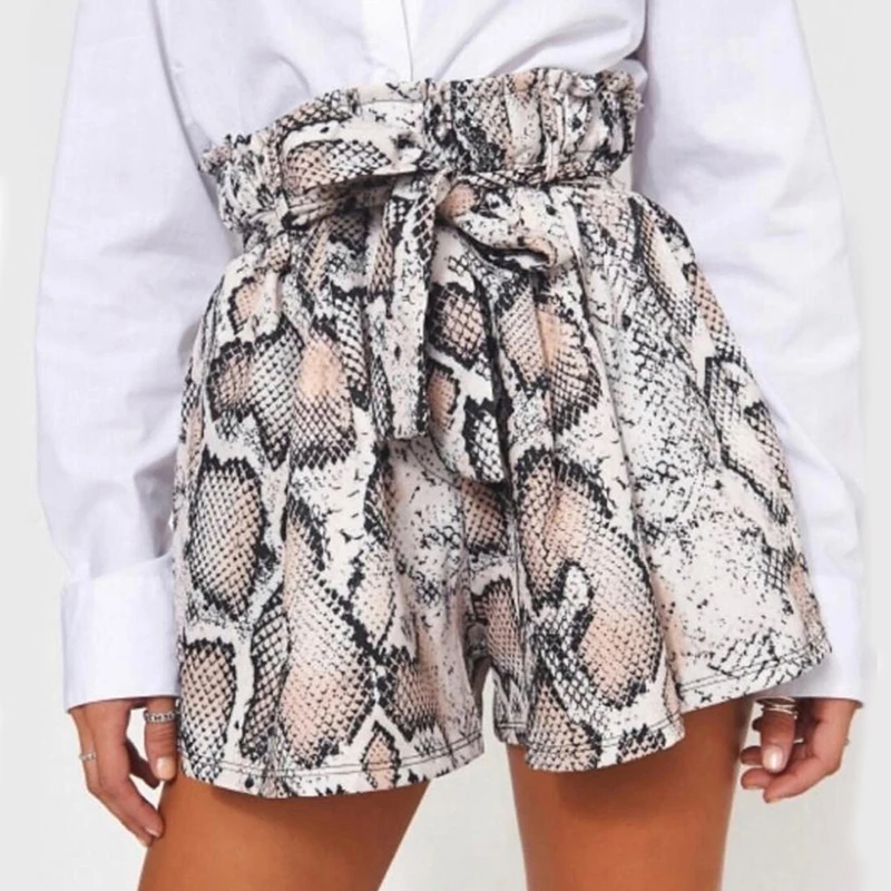 Women Shorts Casual Snake Skin Print Short Trousers High Waist Shorts Female Summer Fashion Office Lady Workwear Femme H30
Women Shorts Casual Snake Skin Print Short Trousers High Waist Shorts Female Summer Fashion Office Lady Workwear Femme H30
