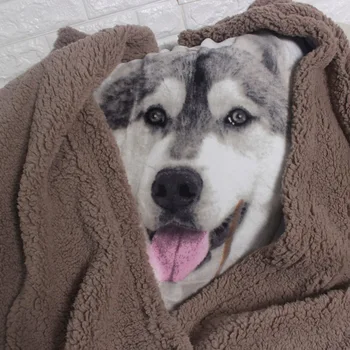 Animal Pattern dog Wolf Brown Bear Fox Flannel Sherpa Fleece Blanket Double Throw 130X160cm for Sofa Bedding Covering
Animal Pattern dog Wolf Brown Bear Fox Flannel Sherpa Fleece Blanket Double Throw 130X160cm for Sofa Bedding Covering