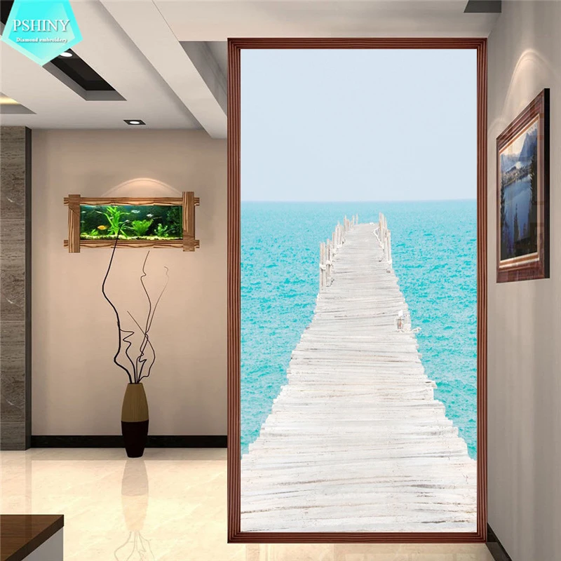 PSHINY 5D DIY Diamond embroidery bridge of the sea home decor full mosaic round rhinestone scenic diamond painting cross stich
PSHINY 5D DIY Diamond embroidery bridge of the sea home decor full mosaic round rhinestone scenic diamond painting cross stich