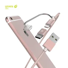 WSKEN Micro Usb Lighting Type-c 3 IN 1 Fast Charge Data Transmission Cable For Iphone 7 6s 6 Plus Android Xiaomi 5s Huawei mate9