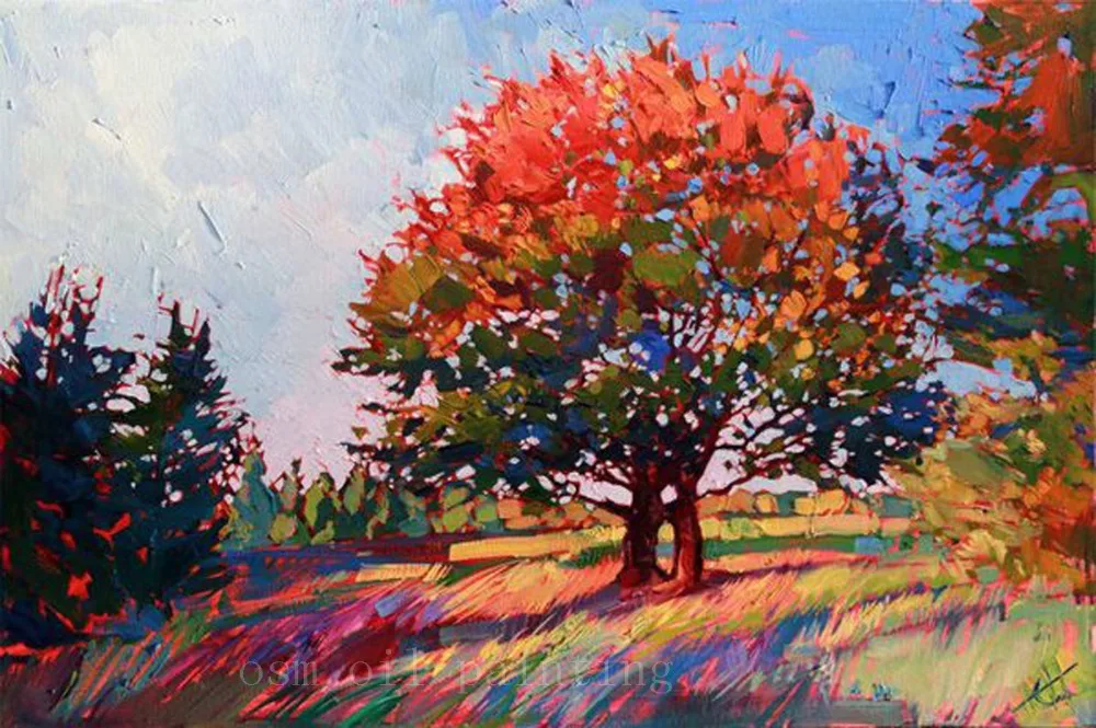 Hand-painted Modern Abstract Landscape Oil Painting on Canvas Wall Artwork Handmade Colorful Autumn Tree Painting for Home Decor
Hand-painted Modern Abstract Landscape Oil Painting on Canvas Wall Artwork Handmade Colorful Autumn Tree Painting for Home Decor