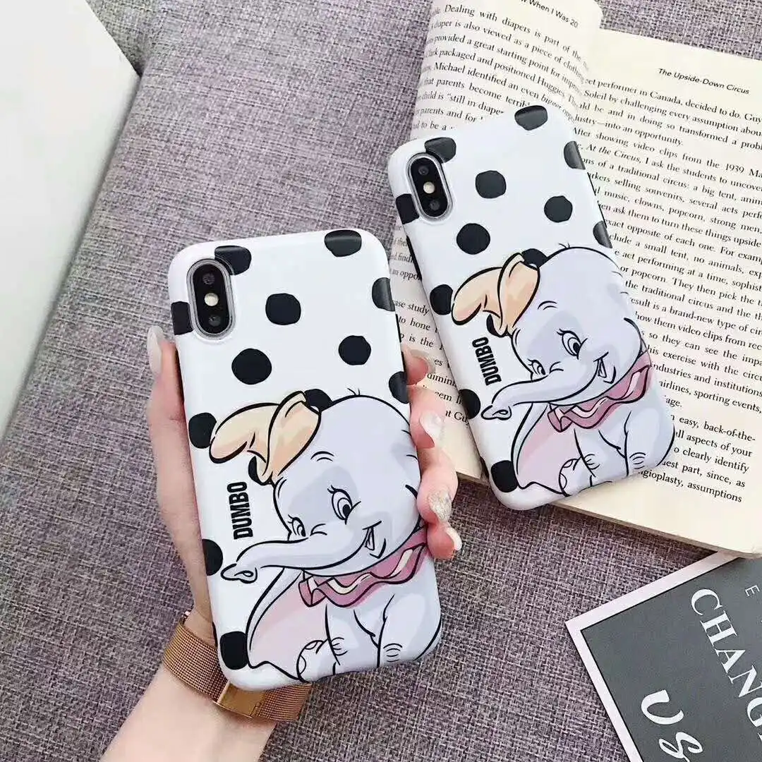 Super Cartoon Cute Wave Point DUMBO Soft Case for iPhone Xr XS MAX X 6 6S 7 8 Plus Scrub Silicone Phone back cover Fundas
Super Cartoon Cute Wave Point DUMBO Soft Case for iPhone Xr XS MAX X 6 6S 7 8 Plus Scrub Silicone Phone back cover Fundas