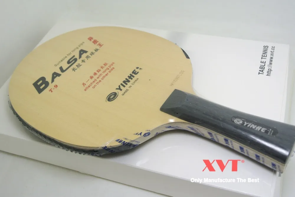 

YINHE T9 Variant King Balsa Carbon With Long Rubber table tenis blade/ ping pong blade Sending half cover