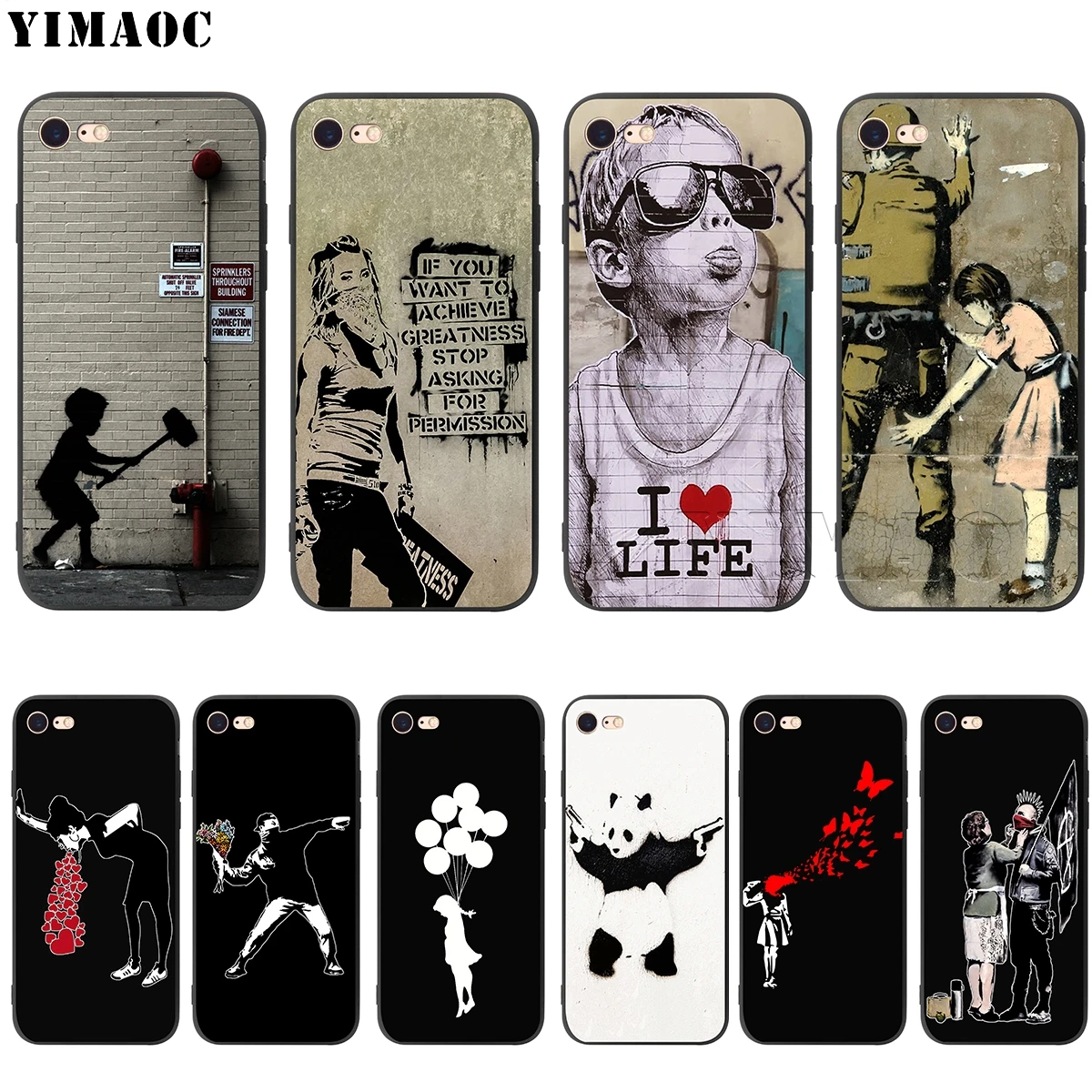 YIMAOC Banksy Graffiti Silicone Soft Case for iPhone 11 Pro XS Max XR X 8 7 6 6S Plus 5 5S SE
YIMAOC Banksy Graffiti Silicone Soft Case for iPhone 11 Pro XS Max XR X 8 7 6 6S Plus 5 5S SE
