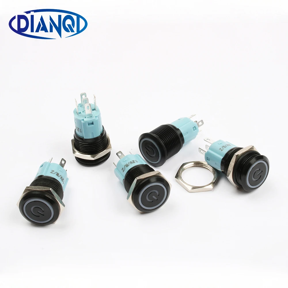 5V 6V 12V 24V 220V Metal push button switch power lamp 16mm reset Momentary Locking start doorbell Computer Solder terminals
5V 6V 12V 24V 220V Metal push button switch power lamp 16mm reset Momentary Locking start doorbell Computer Solder terminals