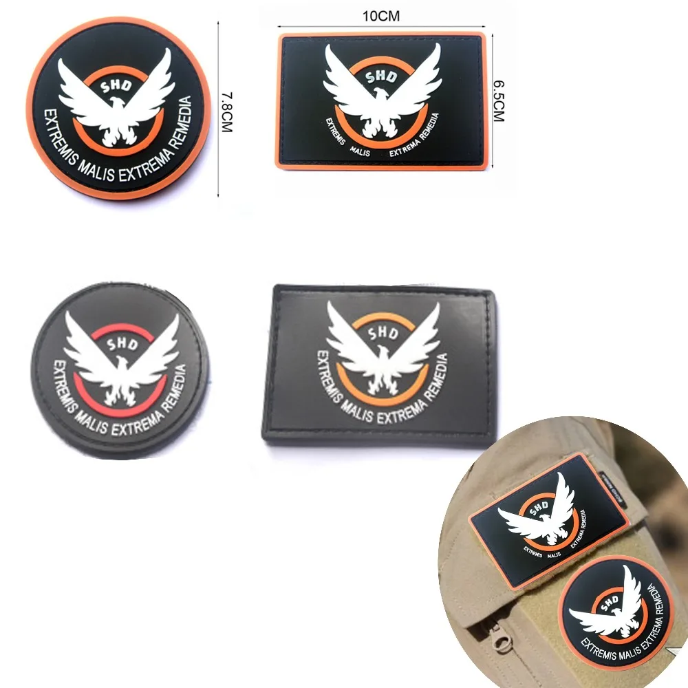 The Division SHD Wings Out patch three Style Game Airsoft Cosplay PVC Badge Morale Military Armband Tactical Rubber Badges
The Division SHD Wings Out patch three Style Game Airsoft Cosplay PVC Badge Morale Military Armband Tactical Rubber Badges