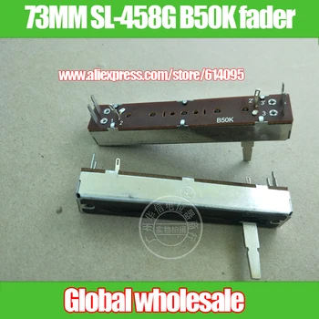 2pcs F 73MM SL-458G sliding fader double potentiometer B50K / two channel stereo fader handle length 20MMD / 3+3 feet
2pcs F 73MM SL-458G sliding fader double potentiometer B50K / two channel stereo fader handle length 20MMD / 3+3 feet