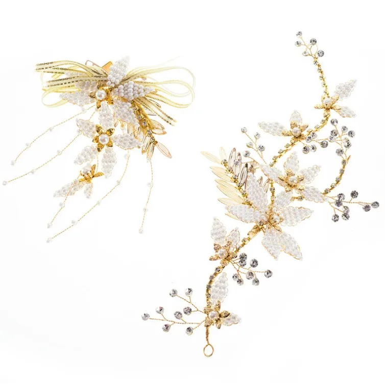 Bride White Flower Hair Combs Headdress Prom Bridal Hair Clips Wedding Hair Accessories Gold Leaves Hair Jewelry Hair Pins
Bride White Flower Hair Combs Headdress Prom Bridal Hair Clips Wedding Hair Accessories Gold Leaves Hair Jewelry Hair Pins