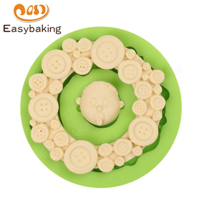 DIY Fondant Cake Decorating Tools Buttons Frame Baby Head Shape Cold Porcelain Chocolate Wedding Cupcake Silicone Molds
DIY Fondant Cake Decorating Tools Buttons Frame Baby Head Shape Cold Porcelain Chocolate Wedding Cupcake Silicone Molds