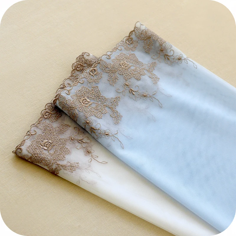 1mx26cm Blue and white delicate coffee-colored butterfly embroidered lace Accessories Recommended By Hand Wedding Dress Toy
1mx26cm Blue and white delicate coffee-colored butterfly embroidered lace Accessories Recommended By Hand Wedding Dress Toy