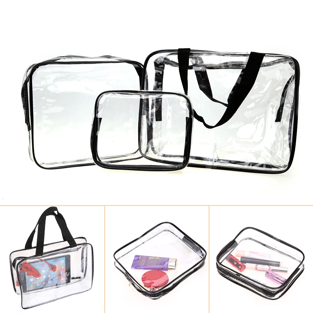 3pcs Clear Makeup Cosmetic Bags Portable Toiletry Travel Wash Storage Pouch Transparent Waterproof PVC Bag Organizer Cases
3pcs Clear Makeup Cosmetic Bags Portable Toiletry Travel Wash Storage Pouch Transparent Waterproof PVC Bag Organizer Cases