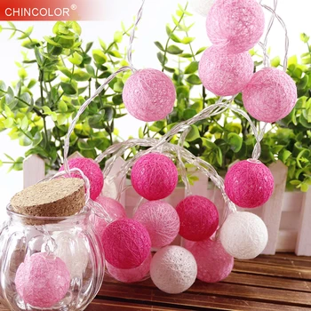 Cotton Ball led Light string 10Leds Holiday lights Pink Girl 3.5cm Dia 8 Series Fairy Garland Christmas Wedding Decoration IQ
Cotton Ball led Light string 10Leds Holiday lights Pink Girl 3.5cm Dia 8 Series Fairy Garland Christmas Wedding Decoration IQ