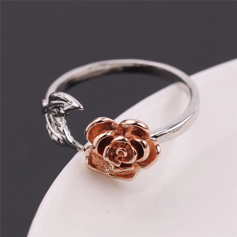 Red Rose Garden Flower Leaves Resizable Finger Silver Colour Rings for Women Valentine's Day Gift Jewelry Hot Sale Open Ring
Red Rose Garden Flower Leaves Resizable Finger Silver Colour Rings for Women Valentine's Day Gift Jewelry Hot Sale Open Ring