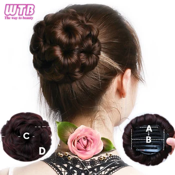 WTB Synthetic Curly Chignon Bun Hairpiece 9 Flowers Roller Clip in Fake Hair for Women High Temperature Fiber Hair Extensions
WTB Synthetic Curly Chignon Bun Hairpiece 9 Flowers Roller Clip in Fake Hair for Women High Temperature Fiber Hair Extensions